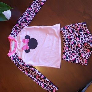 Disney Minnie Mouse 2 piece swimsuit/rash guard size 3T